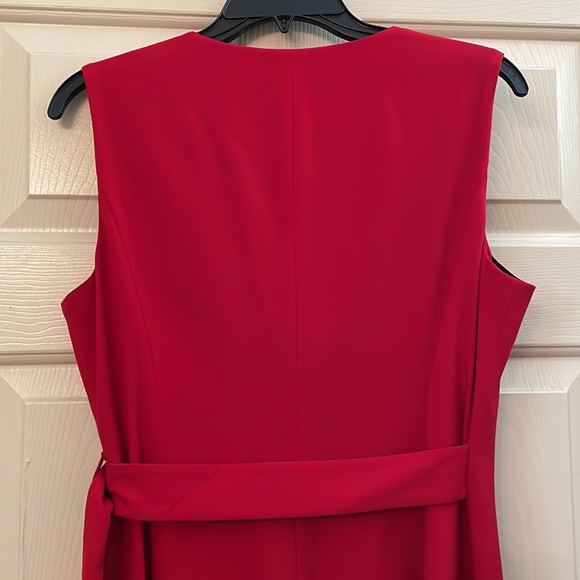 Calvin Klein red apple dress with black details size 8 like new - Picture 11 of 14